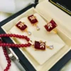 Zircon Mala Set maroon - Image 4